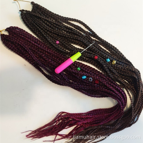 Braiding Hair Extension Ombre Synthetic Hair box braids crochet hair wholesale